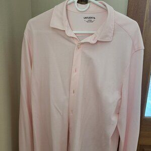 Untuckit Large long sleeve pink Menis shirt
